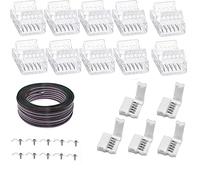 Amefil Connettore a barra di luce LED Set 5pin 10mm raccordo a cavo impermeabile 5pinRGB colore luce con estensione del cavo 22AWG per 12/24v 50503528 RGBWW luce LED.