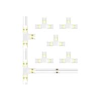 Amefil Connettore a striscia LED COB RGB a 4 pin10 mm, connettori a forma di T, connettori da striscia a striscia per progetti di illuminazione fai da te 5050 da