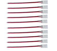 Amefil Connettore COB LED da 2 pin 5mm 10CS, con connettore senza cuciture e doppia striscia del cavo di estensione al connettore del cavo