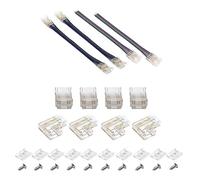 Amefil Connettori LED a forma di L,connettori di estensione a doppia estremità Terminale di prolunga per connettore a striscia per luci a nastro COB da 4pin 10 mm