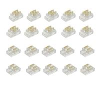 Amefil Set di 2 strisce LED COB a 2 poli da 5 mm per collegamenti striscia a filo e striscia a striscia su strisce LED monocromatiche 5 V 12 V 24 V DC (confezione da 20 pezzi)