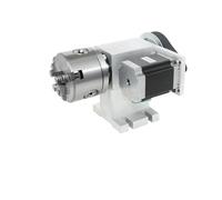 AMEHRU Altezza Centrale del 4° ASSE ASSE Rotante CNC 100 mm con mandrino contropunta da 80 mm for fresatrice CNC(3 Jaw)