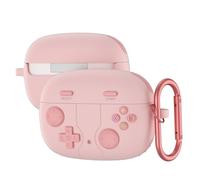 AMEIYUN Custodia per auricolari in silicone rosa per JBL Wave 200/Vibe Beam, antiurto, resistente ai graffi, portatile, con portachiavi, custodia per auricolari di lusso