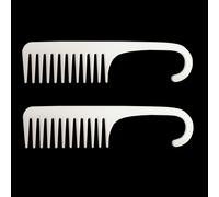 Amelia Beauty a 2 pacchetti grandi pettini da doccia a dente largo con gancio - perfetto per districare i capelli ricci bagnati e lo styling spesso c