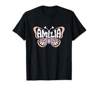 Amelia Butterfly - Personalizzato Carino Nome Word Art Maglietta