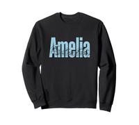Amelia Sea Waves - Nome Personalizzato Ocean Beach Art Felpa