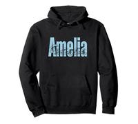 Amelia Sea Waves - Nome Personalizzato Ocean Beach Art Felpa con Cappuccio