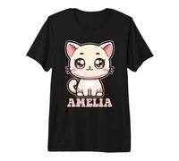 Amelia - Simpatico Gattino per Bambina, Motivo: Amelia Maglietta Premium