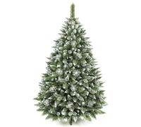 AmeliaHome 07867 280 cm Albero di Natale Artificiale con Neve PVC Sintetico Pino di Decorazione Base Plastica Festa di Natale Verde Lemmy
