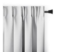 AmeliaHome Blackout - Tenda oscurante in poliestere, 140 x 245 cm, colore: Bianco