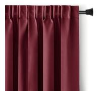 AmeliaHome Blackout - Tenda oscurante per finestre, 140 x 270 cm, colore: rosso vinaccia