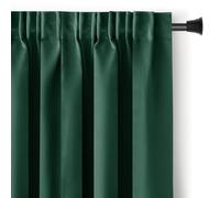AmeliaHome Blackout - Tenda oscurante per finestre, 140 x 270 cm, colore verde scuro, 1 pezzo