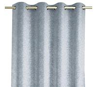 AmeliaHome Blackout Veras - Tenda oscurante, 140 x 250 cm, 1 pezzo, colore: argento e blu