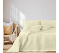 AmeliaHome Copriletto 200 x 220 cm, double face, trapuntatura Ultrasonic, poliestere Ophelia crema