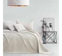 AmeliaHome Copriletto beige Cappucino 200x220 copriletto double face Ultrasonic trapuntatura poliestere softa