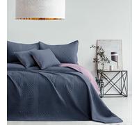 AmeliaHome Copriletto double face, 260 x 280 cm, trapuntatura Ultrasonic, in poliestere, colore: antracite