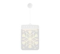 AmeliaHome Decorazione per finestra a LED, in acrilico, a batteria, decorazione natalizia, rettangolare