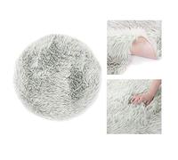 AmeliaHome Dokka - Tappeto in pelliccia di agnello, diametro 60 cm