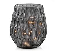 AmeliaHome Illuminazione decorativa a LED in vetro Madrid, colore nero