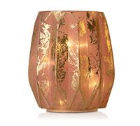 AmeliaHome - Lampada decorativa a LED in vetro, illuminazione d'atmosfera, colore: rosa e oro