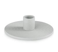 AmeliaHome Portacandele in ceramica 12 x 3,5 cm Morab Grigio