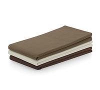 AmeliaHome Set di 3 strofinacci da cucina in cotone, 50 x 70 cm, colore: beige chiaro
