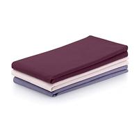 AmeliaHome Set di 3 strofinacci da cucina in cotone, 50 x 70 cm, colore: viola cipria rosa