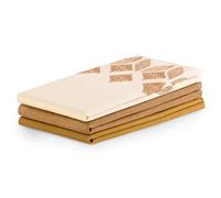 AmeliaHome Set di 3 strofinacci in cotone, 50 x 70 cm, motivo geometrico, Letty, beige, giallo senape