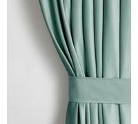 AmeliaHome Set tenda 270 x 140 cm (altezza x larghezza x profondità) con fermatenda, 54 x 10 cm, effetto velluto, 1 pezzo, tenda decorativa per finestre