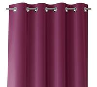 AmeliaHome Tenda decorativa Oxford Solid, con occhielli, 140 x 250 cm, colore: uva