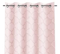 AmeliaHome Tenda semitrasparente con occhielli, 140 x 270 cm, colore: rosa delva