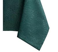 AmeliaHome, tovaglia idrorepellente, design a effetto loto, Poliestere, Agata verde Gaia, 140 x 240 cm, ovale