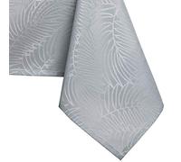 AmeliaHome, tovaglia idrorepellente, design a effetto loto, Poliestere Argento Gaia 140x320 cm