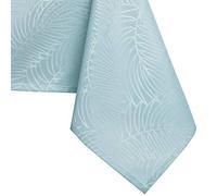 AmeliaHome, tovaglia idrorepellente, design a effetto loto, Poliestere, Azzurro Gaia, 140 x 240 cm, ovale