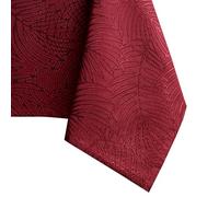 AmeliaHome, tovaglia idrorepellente, design a effetto loto, Poliestere Bordeaux Gaia 120x160 cm oval