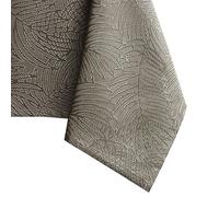 AmeliaHome, tovaglia idrorepellente, design a effetto loto, Poliestere Cappuccino Gaia 140x320 cm