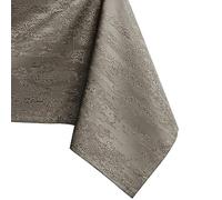 AmeliaHome, tovaglia idrorepellente, design a effetto loto, Poliestere Cappuccino Vesta 100x100 cm rund