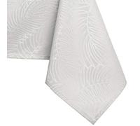 AmeliaHome, tovaglia idrorepellente, design a effetto loto, Poliestere, Ecru Gaia, 140 x 180 cm, ovale