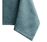 AmeliaHome, tovaglia idrorepellente, design a effetto loto, Poliestere, Petrol Gaia., 140x320 cm
