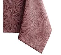AmeliaHome, tovaglia idrorepellente, design a effetto loto, Poliestere Rosa antico Gaia 130x130 cm