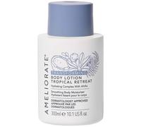 AMELIORATE Transforming Body Lotion Tropical Retreat 300ml for Keratosis Pilaris (KP), Dry Skin & Ingrown Hairs with Bergamot, Coconut & Vanilla | Exfoliating Moisturiser with Lactic Acid (AHA)