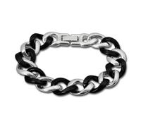Amello Bracciale Panzer Argento Nero Donna Gioielli Acciaio Ceramica ESAX18S0