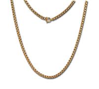 Amello Donna Coin Catena Oro Collana 50cm Collana ad Ancora Acciaio Inox ESC10