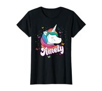 AMELY - Bellissimo Nome di Ragazza con Un Unicorno Maglietta