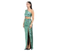 Amen - Abito Verde con Paillettes e Spacco - - Dresses - Donna - Verde - XS