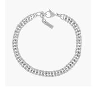 AMEN ACBRGRDOB19 Bracciale Catena Grumetta Doppia in Acciaio