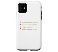 Amen Acronimo Niente è Impossibile Per Dio Matteo 19 26 Custodia per iPhone 11