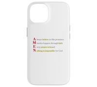 Amen Acronimo Niente è Impossibile Per Dio Matteo 19 26 Custodia per iPhone 14