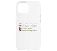 Amen Acronimo Niente è Impossibile Per Dio Matteo 19 26 Custodia per iPhone 15