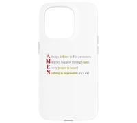Amen Acronimo Niente è Impossibile Per Dio Matteo 19 26 Custodia per iPhone 15 Pro